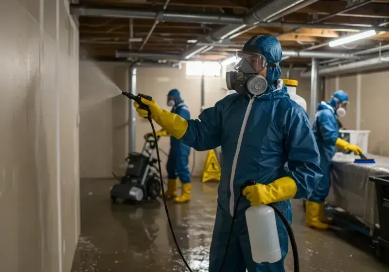 Basement Sanitization and Antimicrobial Treatment process in Washington, PA